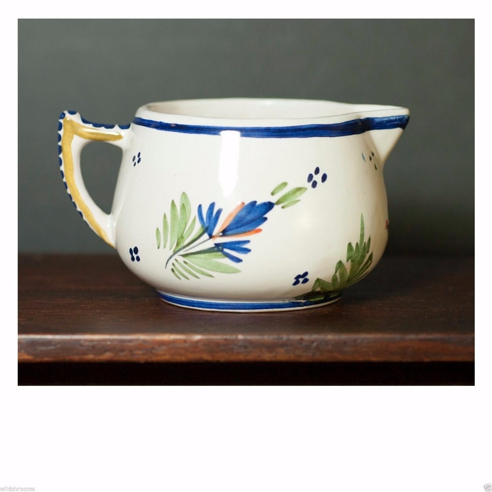 Vintage QuimperHand Painted Signed Creamer French